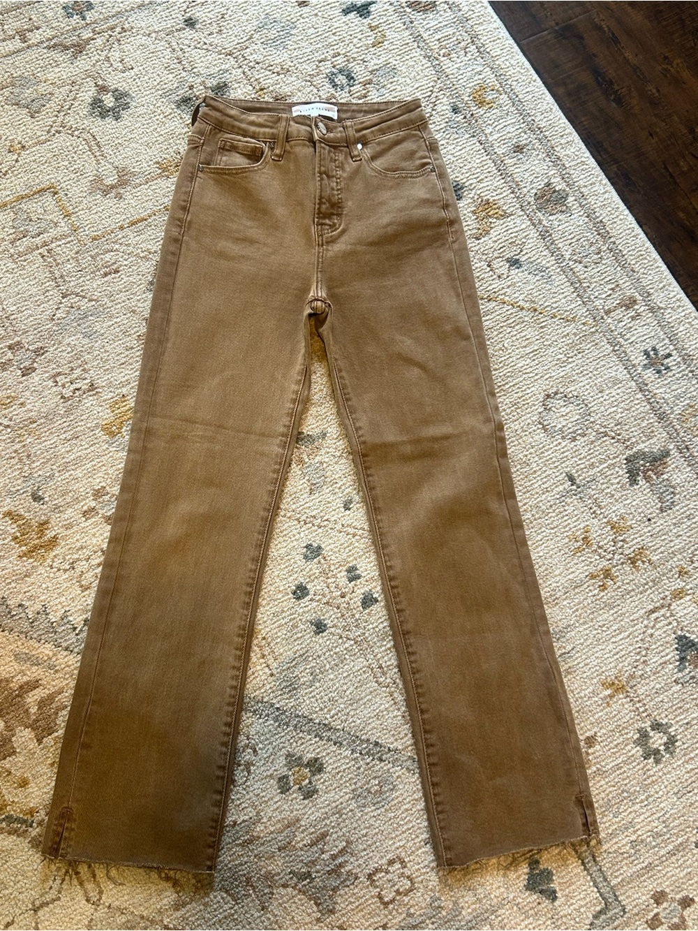 High-Rise Wide Leg Women's Jeans in Brown